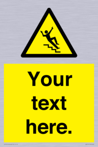 WV5191: Custom Slippery Stairs Sign