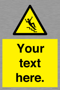 WV5191: Custom Slippery Stairs Sign