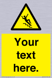 WV5191: Custom Slippery Stairs Sign