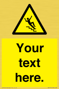 WV5191: Custom Slippery Stairs Sign