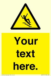 WV5191: Custom Slippery Stairs Sign