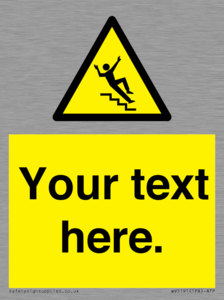 WV5191: Custom Slippery Stairs Sign