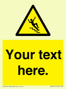 WV5191: Custom Slippery Stairs Sign