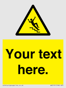 WV5191: Custom Slippery Stairs Sign