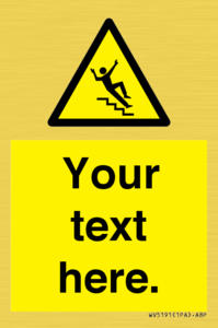 WV5191: Custom Slippery Stairs Sign