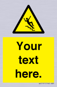 WV5191: Custom Slippery Stairs Sign