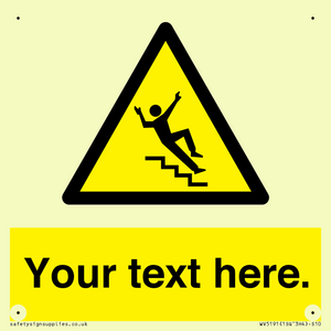 WV5191: Custom Slippery Stairs Sign