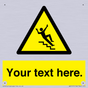 WV5191: Custom Slippery Stairs Sign
