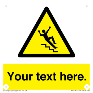 WV5191: Custom Slippery Stairs Sign