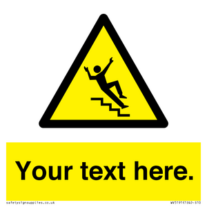 WV5191: Custom Slippery Stairs Sign
