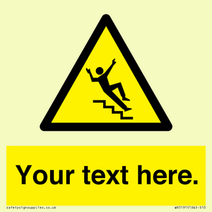 WV5191: Custom Slippery Stairs Sign