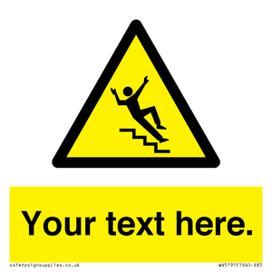 WV5191: Custom Slippery Stairs Sign