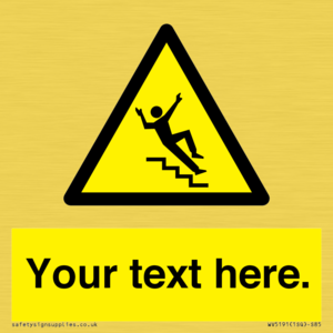 WV5191: Custom Slippery Stairs Sign