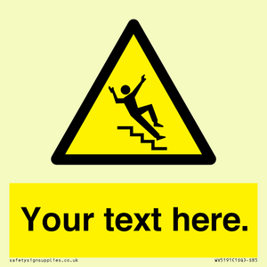 WV5191: Custom Slippery Stairs Sign