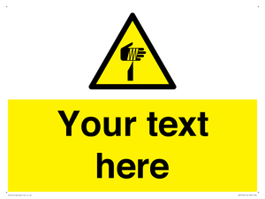 WV5193: Custom Sharp Warning Sign