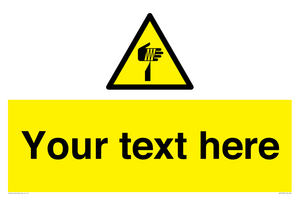 WV5193: Custom Sharp Warning Sign