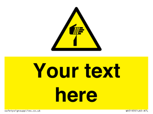 WV5193: Custom Sharp Warning Sign