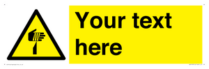 WV5193: Custom Sharp Warning Sign
