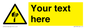 WV5193: Custom Sharp Warning Sign