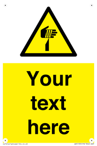 WV5193: Custom Sharp Warning Sign