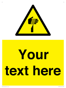 WV5193: Custom Sharp Warning Sign