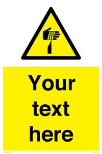 WV5193: Custom Sharp Warning Sign