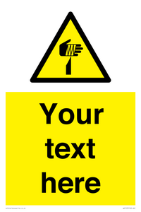 WV5193: Custom Sharp Warning Sign