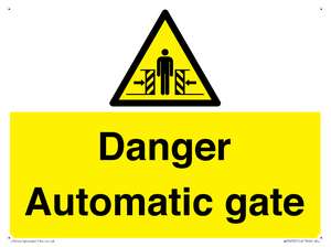 WV5253: Danger Automatic Gate