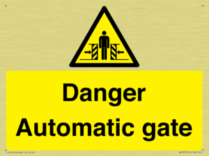 WV5253: Danger Automatic Gate