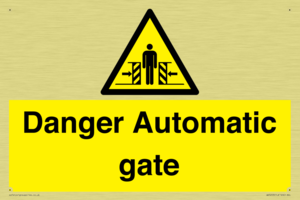 WV5253: Danger Automatic Gate