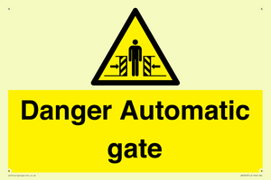 WV5253: Danger Automatic Gate