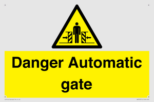 WV5253: Danger Automatic Gate