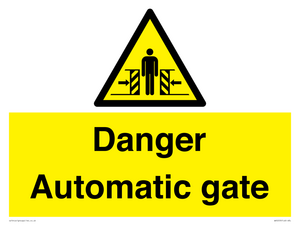 WV5253: Danger Automatic Gate