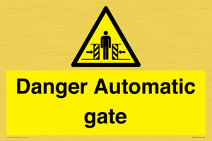 WV5253: Danger Automatic Gate
