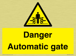 WV5253: Danger Automatic Gate