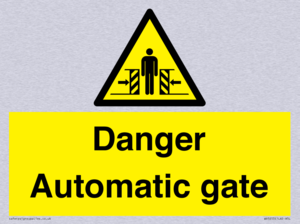 WV5253: Danger Automatic Gate