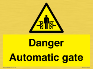 WV5253: Danger Automatic Gate