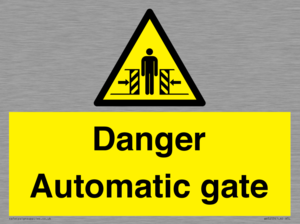 WV5253: Danger Automatic Gate