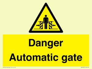 WV5253: Danger Automatic Gate