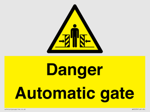 WV5253: Danger Automatic Gate