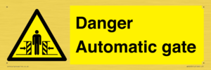 WV5253: Danger Automatic Gate