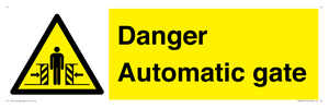 WV5253: Danger Automatic Gate