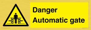 WV5253: Danger Automatic Gate