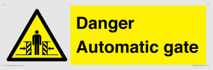 WV5253: Danger Automatic Gate