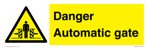 WV5253: Danger Automatic Gate