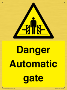 WV5253: Danger Automatic Gate