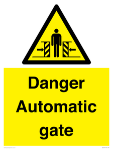 WV5253: Danger Automatic Gate