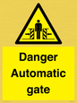 WV5253: Danger Automatic Gate