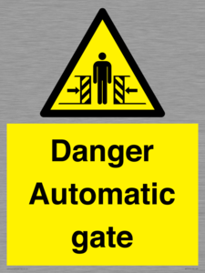 WV5253: Danger Automatic Gate