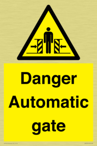 WV5253: Danger Automatic Gate